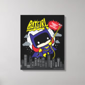 Chibi Batgirl bereit zum Handeln Leinwanddruck (Vorderseite)