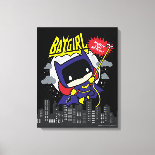 Chibi Batgirl bereit zum Handeln Leinwanddruck