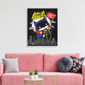 Chibi Batgirl bereit zum Handeln Leinwanddruck (Insitu (Wohnzimmer))