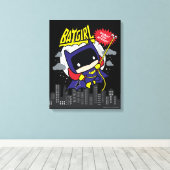 Chibi Batgirl bereit zum Handeln Leinwanddruck (Insitu (Holzboden))