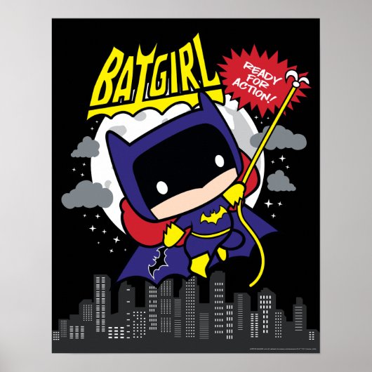 Chibi Batgirl bereit zum Handeln Poster (Vorne)