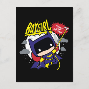 Chibi Batgirl bereit zum Handeln Postkarte