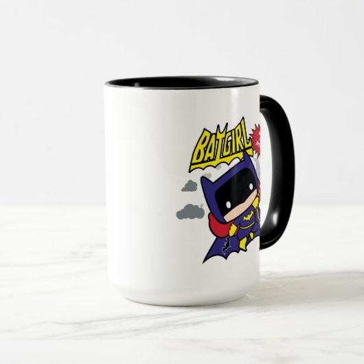 Chibi Batgirl bereit zum Handeln Tasse (VorderseiteRechts)