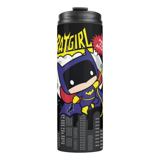 Chibi Batgirl bereit zum Handeln Thermosbecher (Vorderseite)