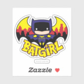 Chibi Batgirl mit Gotham Skyline & Logo Aufkleber (Blatt)