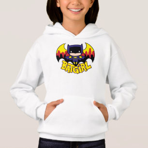 Chibi Batgirl mit Gotham Skyline & Logo Hoodie