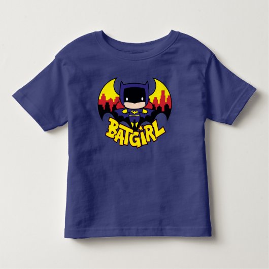 Chibi Batgirl mit Gotham Skyline & Logo Kleinkind T-shirt (Vorderseite)