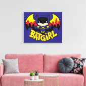 Chibi Batgirl mit Gotham Skyline & Logo Leinwanddruck (Insitu (Wohnzimmer))