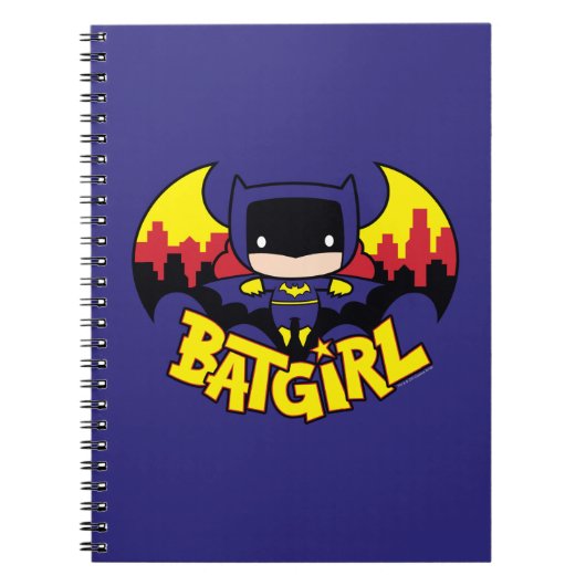 Chibi Batgirl mit Gotham Skyline & Logo Notizblock (Vorderseite)