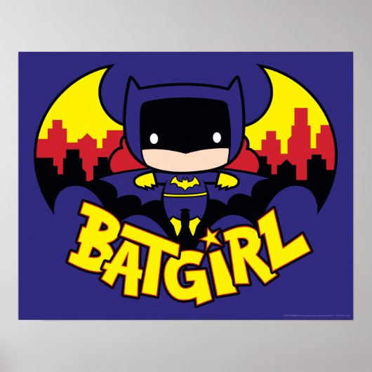 Chibi Batgirl mit Gotham Skyline & Logo Poster (Vorne)