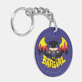 Chibi Batgirl mit Gotham Skyline & Logo Schlüsselanhänger (Vorderseite links)