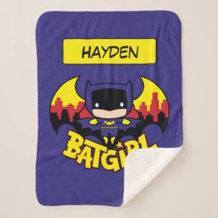 Chibi Batgirl mit Gotham Skyline & Logo Sherpadecke