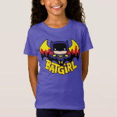 Chibi Batgirl mit Gotham Skyline & Logo T-Shirt (Vorderseite)