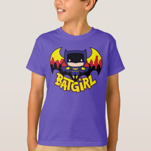 Chibi Batgirl mit Gotham Skyline & Logo T-Shirt