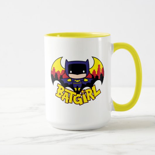 Chibi Batgirl mit Gotham Skyline & Logo Tasse (Rechts)