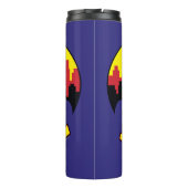 Chibi Batgirl mit Gotham Skyline & Logo Thermosbecher (Rückseite)