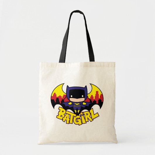 Chibi Batgirl mit Gotham Skyline & Logo Tragetasche (Vorne)