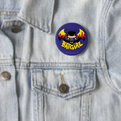 Chibi Batgirl mit Gotham Skyline und Logo Button (Beispiel)