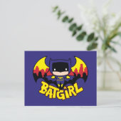Chibi Batgirl mit Gotham Skyline und Logo Postkarte (Stehend Vorderseite)