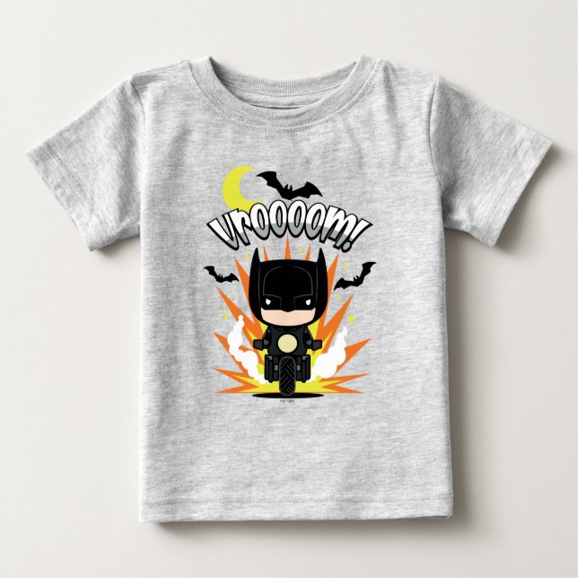Chibi Batman Batcycle Baby T-shirt (Vorderseite)