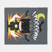 Chibi Batman Batcycle Fleecedecke (Vorderseite (Horizontal))