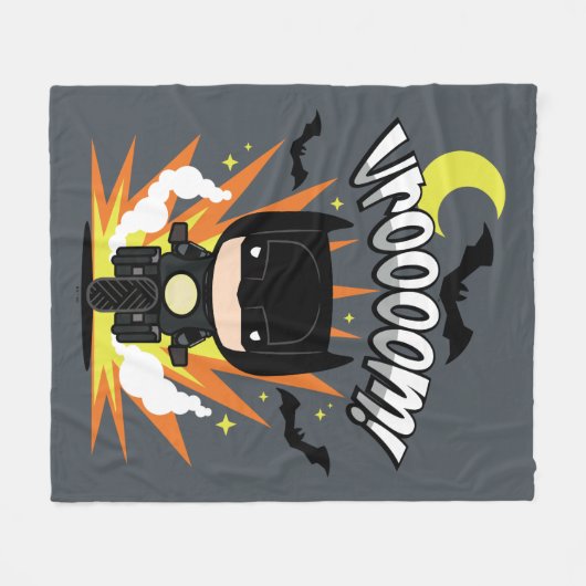 Chibi Batman Batcycle Fleecedecke (Vorderseite (Horizontal))