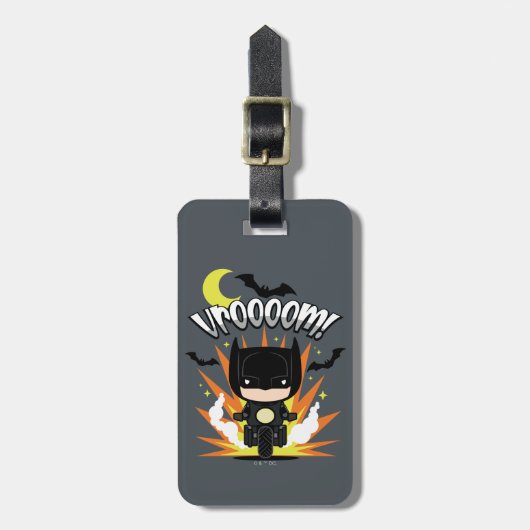 Chibi Batman Batcycle Gepäckanhänger (Vorderseite vertikal)