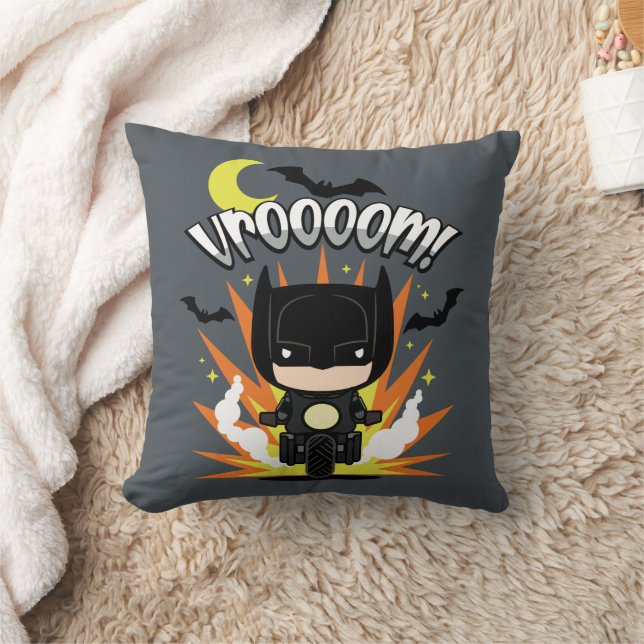 Chibi Batman Batcycle Kissen (Decke)