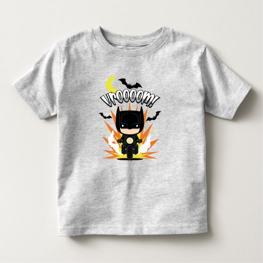 Chibi Batman Batcycle Kleinkind T-shirt (Vorderseite)