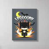 Chibi Batman Batcycle Leinwanddruck (Vorderseite)