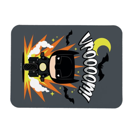 Chibi Batman Batcycle Magnet (Horizontal)