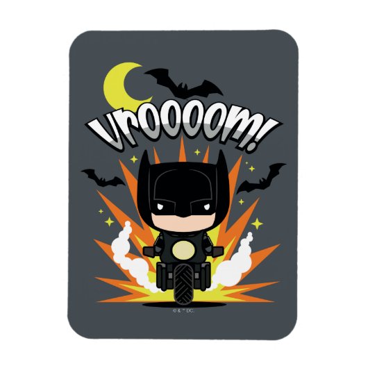 Chibi Batman Batcycle Magnet (Vertikal)