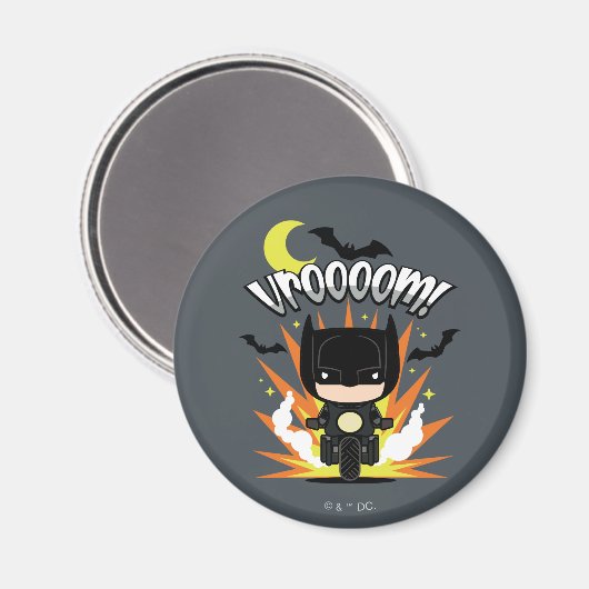 Chibi Batman Batcycle Magnet (Vorderseite/Rückseite)