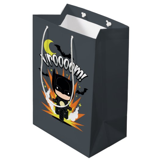 Chibi Batman Batcycle Mittlere Geschenktüte (Rückseite Schrägansicht)