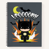 Chibi Batman Batcycle Notizblock (Vorderseite)