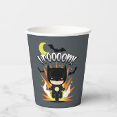 Chibi Batman Batcycle Pappbecher (Vorderseite)