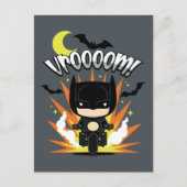 Chibi Batman Batcycle Postkarte (Vorderseite)