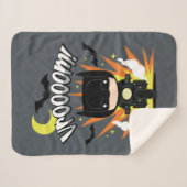 Chibi Batman Batcycle Sherpadecke (Vorderseite (Horizontal))