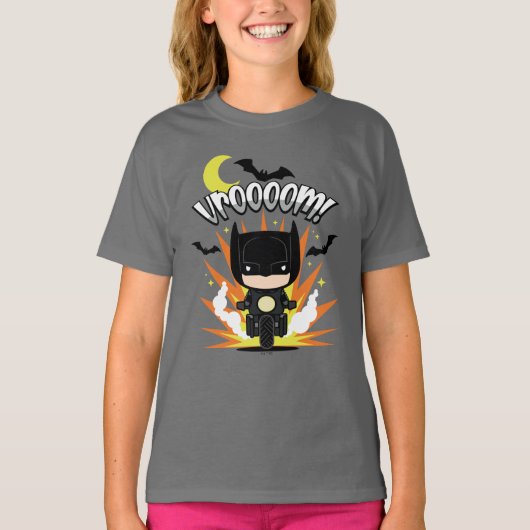Chibi Batman Batcycle T-Shirt (Vorderseite)