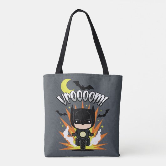 Chibi Batman Batcycle Tasche (Rückseite)
