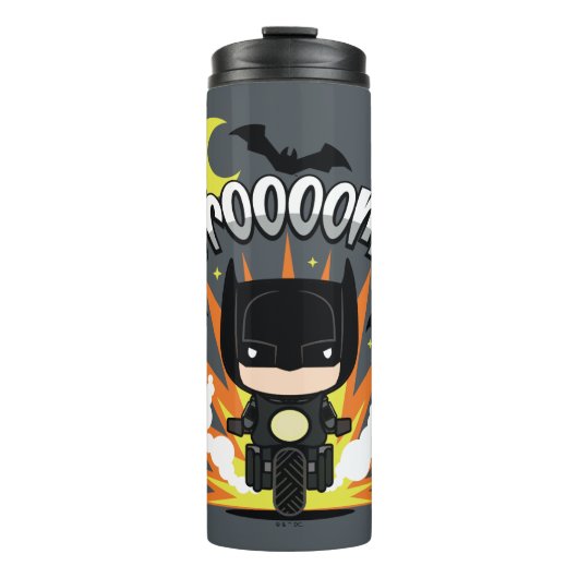 Chibi Batman Batcycle Thermosbecher (Vorderseite)