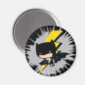 Chibi Batman Blitztritt Magnet (Vorderseite/Rückseite)