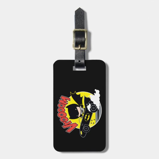 Chibi Batman im Batmobile Gepäckanhänger (Vorderseite vertikal)