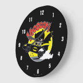 Chibi Batman im Batmobile Große Wanduhr (Winkel)
