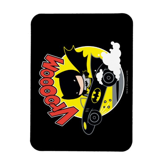 Chibi Batman im Batmobile Magnet (Vertikal)
