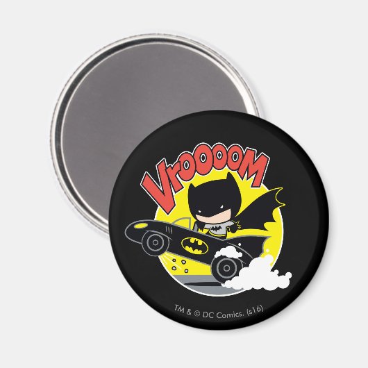 Chibi Batman im Batmobile Magnet (Vorderseite/Rückseite)