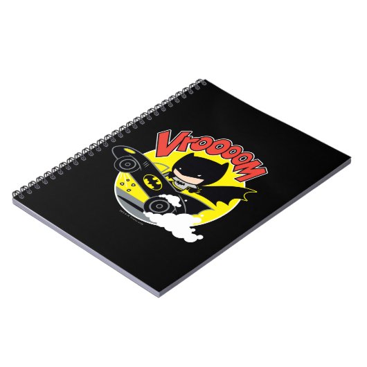 Chibi Batman im Batmobile Notizblock (Linke Seite)