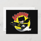 Chibi Batman im Batmobile Postkarte (Vorne/Hinten)
