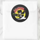 Chibi Batman im Batmobile Runder Aufkleber (Tasche)