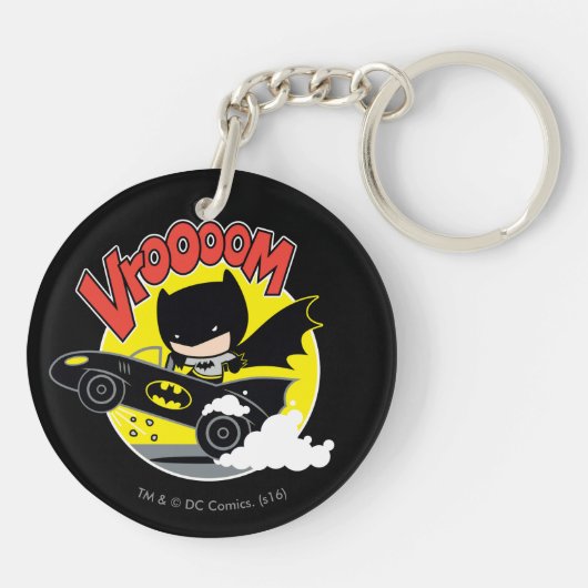 Chibi Batman im Batmobile Schlüsselanhänger (Rückseite)
